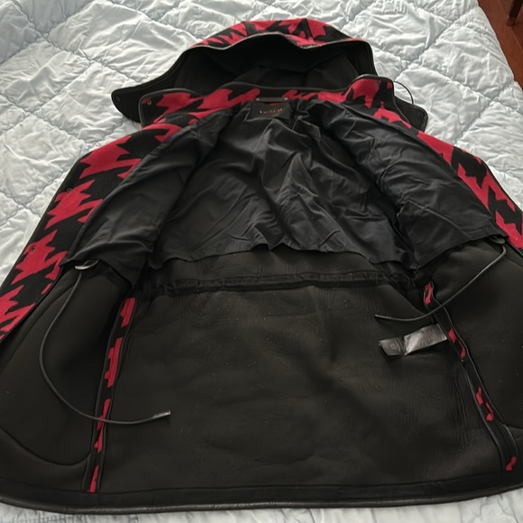 Coach Leather-Trimmed Hooded Coat. - Picture 11 of 16